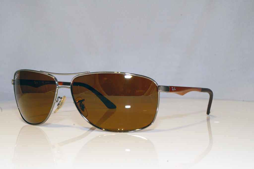 RAY-BAN Mens Polarized Designer Sunglasses Brown Aviator RB 3506 132/83 15065