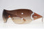 BVLGARI Womens Designer Crystal Sunglasses Brown Shield 653 945/13 15643