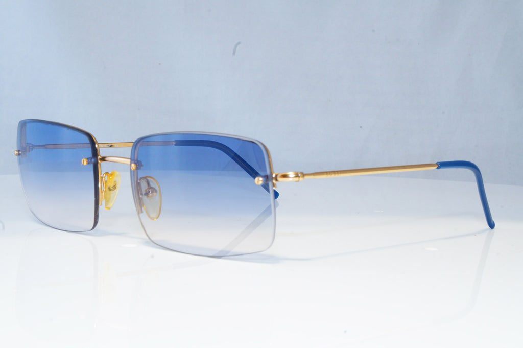 GUCCI Mens Vintage 1990 Designer Sunglasses Gold Square GG 1653 T1J 20898