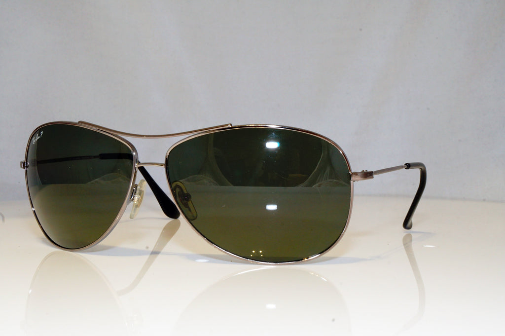 RAY-BAN Mens Polarized Designer Sunglasses Silver Aviator RB 3293 004/9A 15179