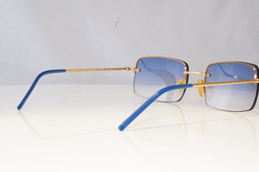 GUCCI Mens Vintage 1990 Designer Sunglasses Gold Square GG 1653 T1J 20898