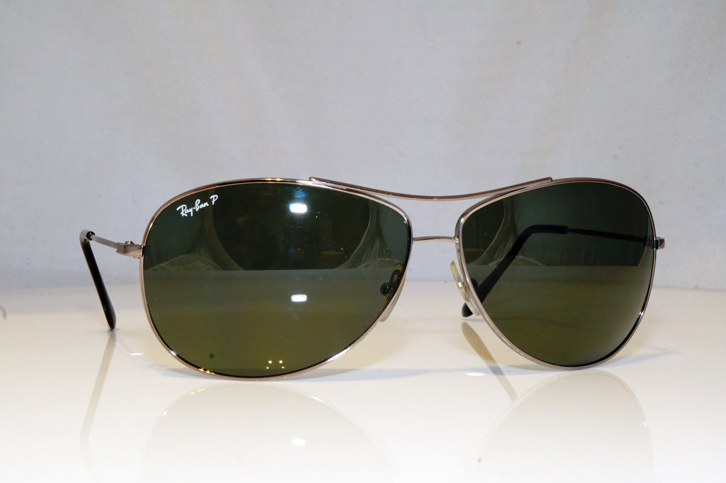 RAY-BAN Mens Polarized Designer Sunglasses Silver Aviator RB 3293 004/9A 15179
