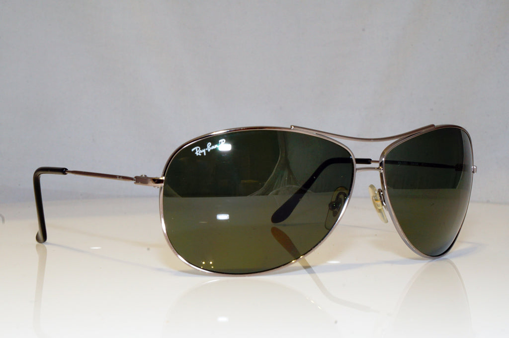 RAY-BAN Mens Polarized Designer Sunglasses Silver Aviator RB 3293 004/9A 15179