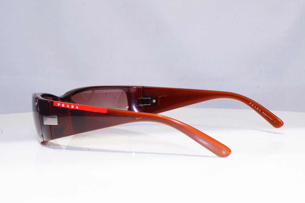 PRADA Mens Vintage Designer Sunglasses Brown Wrap SPS 06E 4AN-6S1 18758