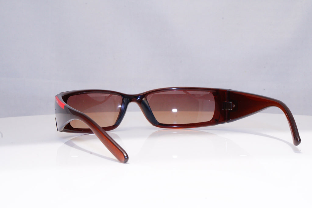 PRADA Mens Vintage Designer Sunglasses Brown Wrap SPS 06E 4AN-6S1 18758