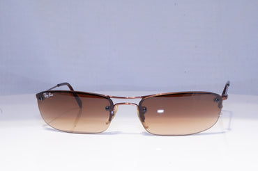 RAY-BAN Mens Vintage Designer Sunglasses Brown Rectangle RB 3174 014/13 19935