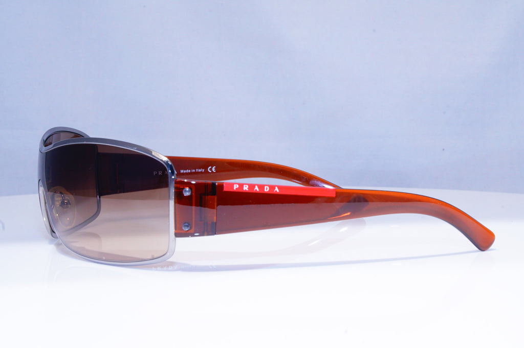 PRADA Mens Designer Sunglasses Brown Shield SPS 52E 5AV-6S1 18751