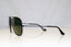 RAY-BAN Mens Polarized Designer Sunglasses Black Aviator RB 3025 002/58 15005