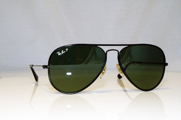 RAY-BAN Mens Polarized Designer Sunglasses Black Aviator RB 3025 002/58 15005