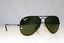 RAY-BAN Mens Polarized Designer Sunglasses Black Aviator RB 3025 002/58 15005