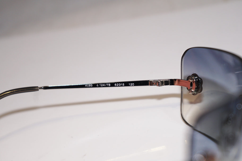 CHANEL Vintage Womens Designer Sunglasses Silver Frameless 4085 C124/7B 15642