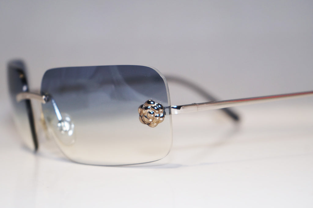 CHANEL Vintage Womens Designer Sunglasses Silver Frameless 4085 C124/7B 15642