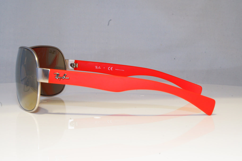 RAY-BAN Mens Womens Mirror Designer Sunglasses Silver Shield RB 3471 0195A 20580