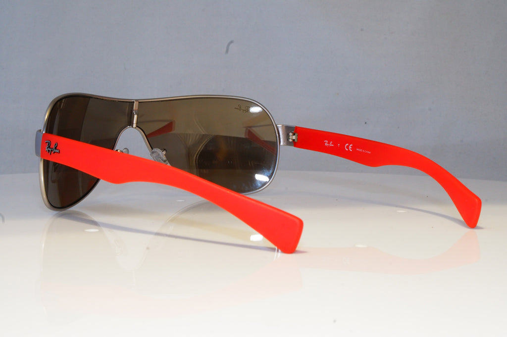 RAY-BAN Mens Womens Mirror Designer Sunglasses Silver Shield RB 3471 0195A 20580