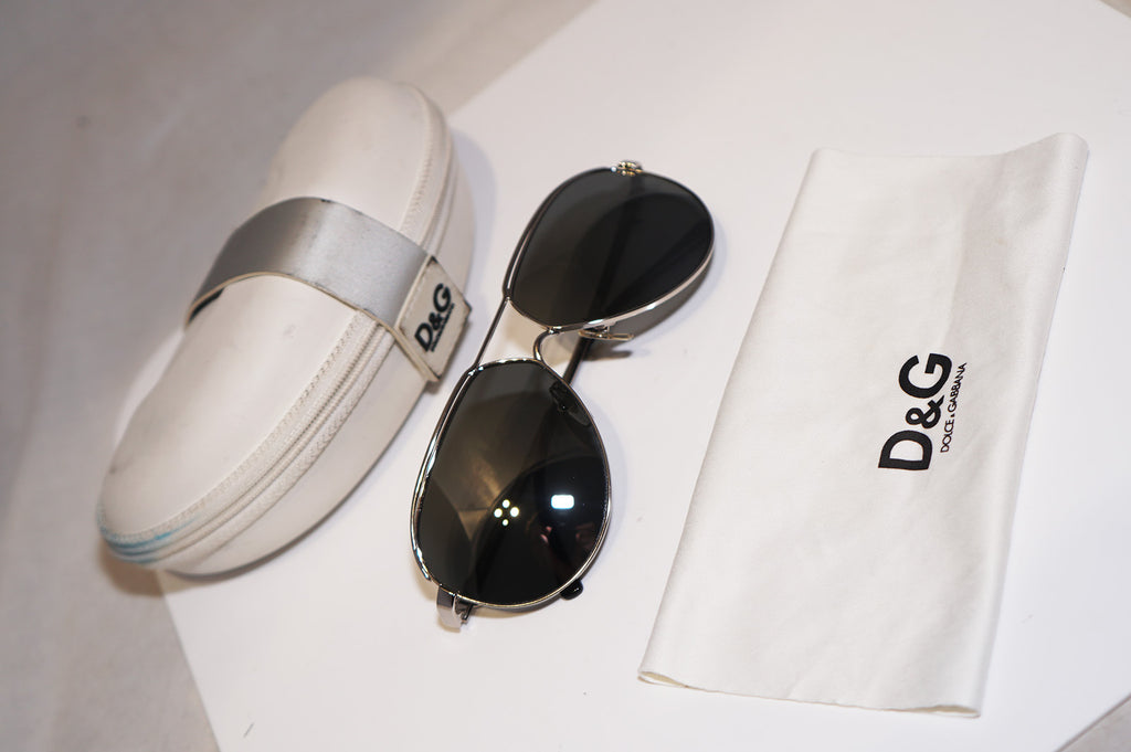 DOLCE & GABBANA Mens Designer Sunglasses Silver Aviator D&G 6023 05/6G 15552