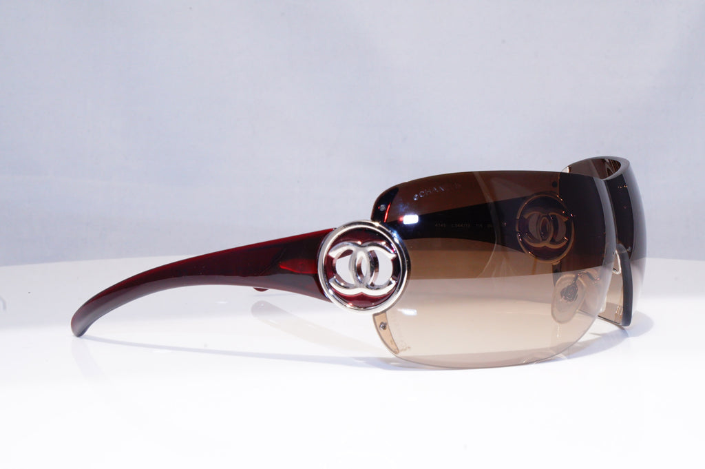 CHANEL Womens Designer Sunglasses Brown Shield 4145 344/13 17912