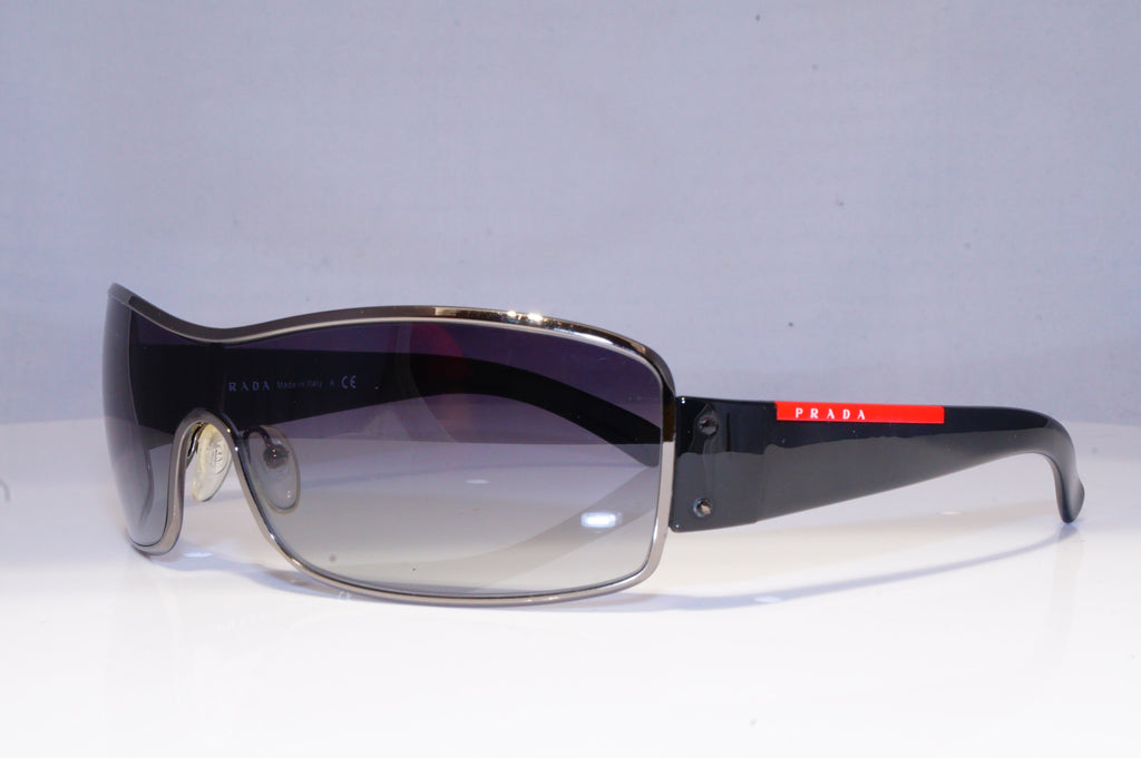 PRADA Mens Designer Sunglasses Black Shield SPS 52ES 5AV-5D1 19913