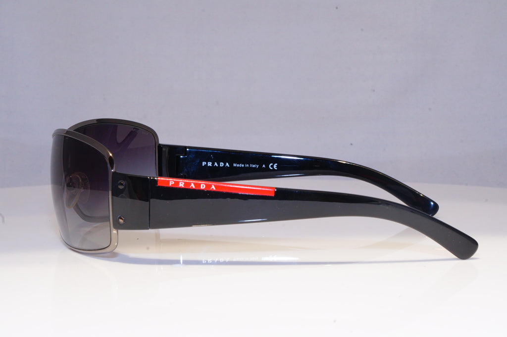 PRADA Mens Designer Sunglasses Black Shield SPS 52ES 5AV-5D1 19913