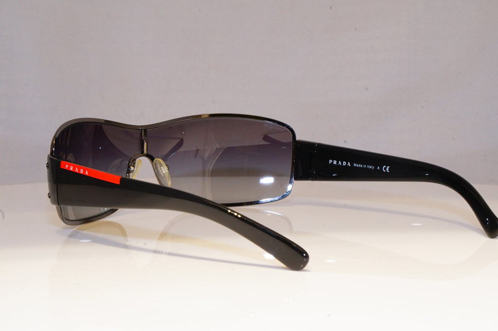 PRADA Mens Designer Sunglasses Black Shield SPS 52ES 5AV-5D1 19913