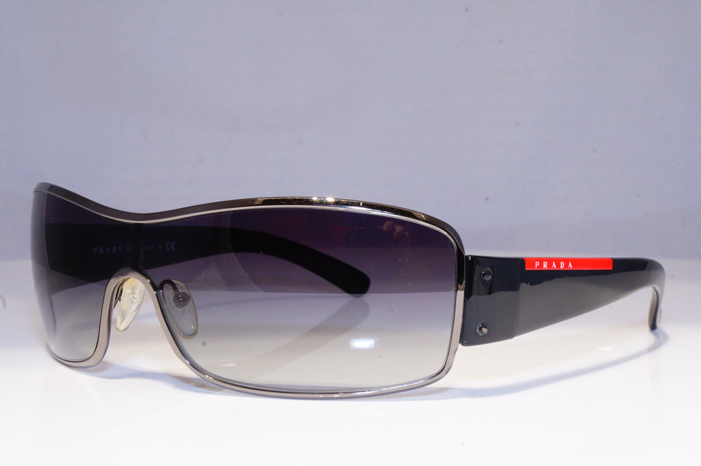 PRADA Mens Designer Sunglasses Black Shield SPS 52ES 5AV-5D1 19913