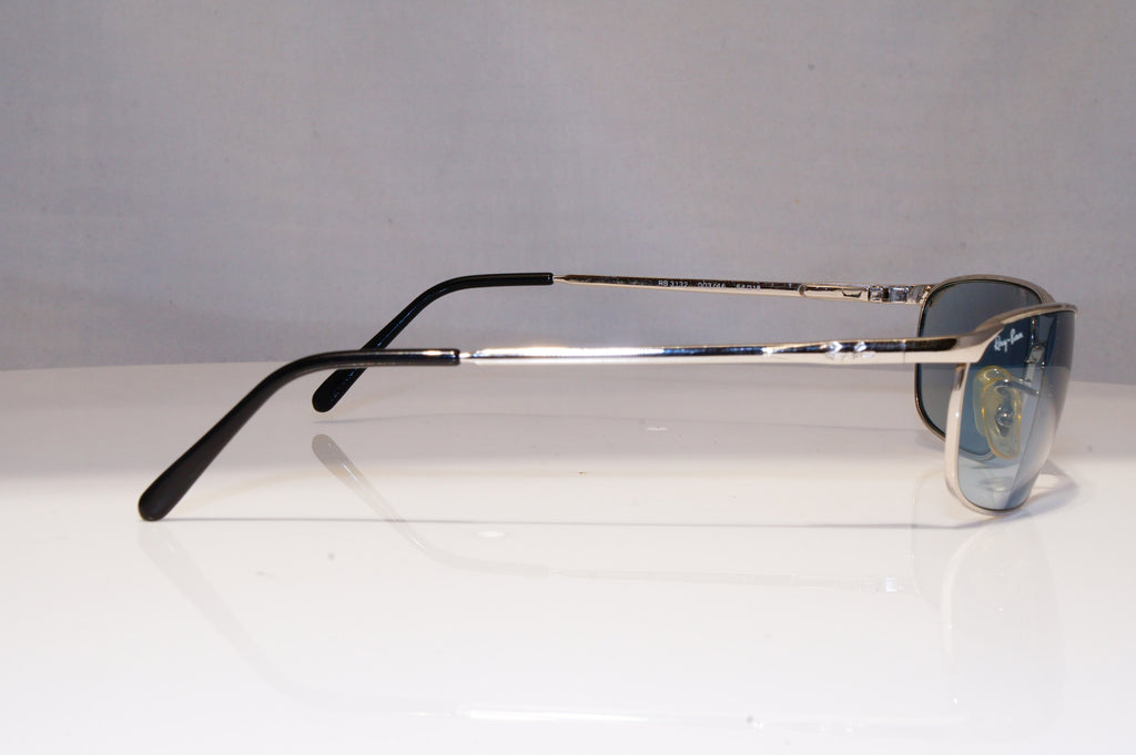 RAY-BAN Mens Vintage 1990 Sunglasses Silver Rectangle RB 2132 003/46 22212