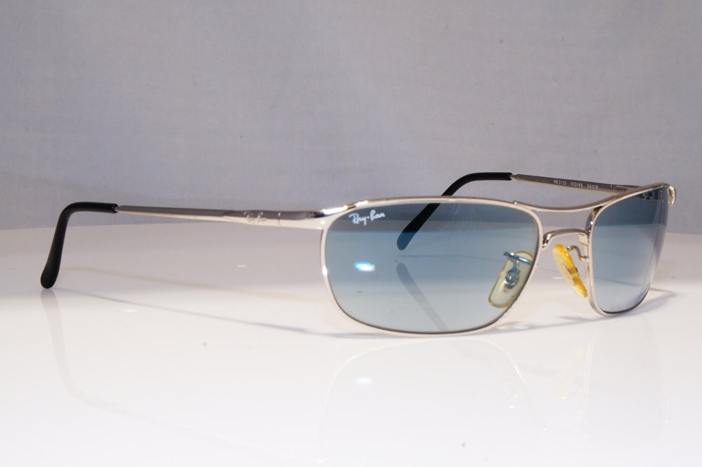 RAY-BAN Mens Vintage 1990 Sunglasses Silver Rectangle RB 2132 003/46 22212