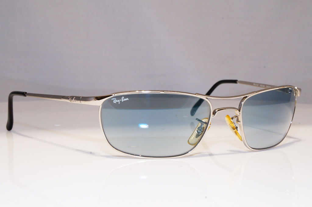 RAY-BAN Mens Vintage 1990 Sunglasses Silver Rectangle RB 2132 003/46 22212