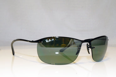 RAY-BAN Mens Polarized Mirror Designer Sunglasses Black Wrap RB 3542 0025L 17750