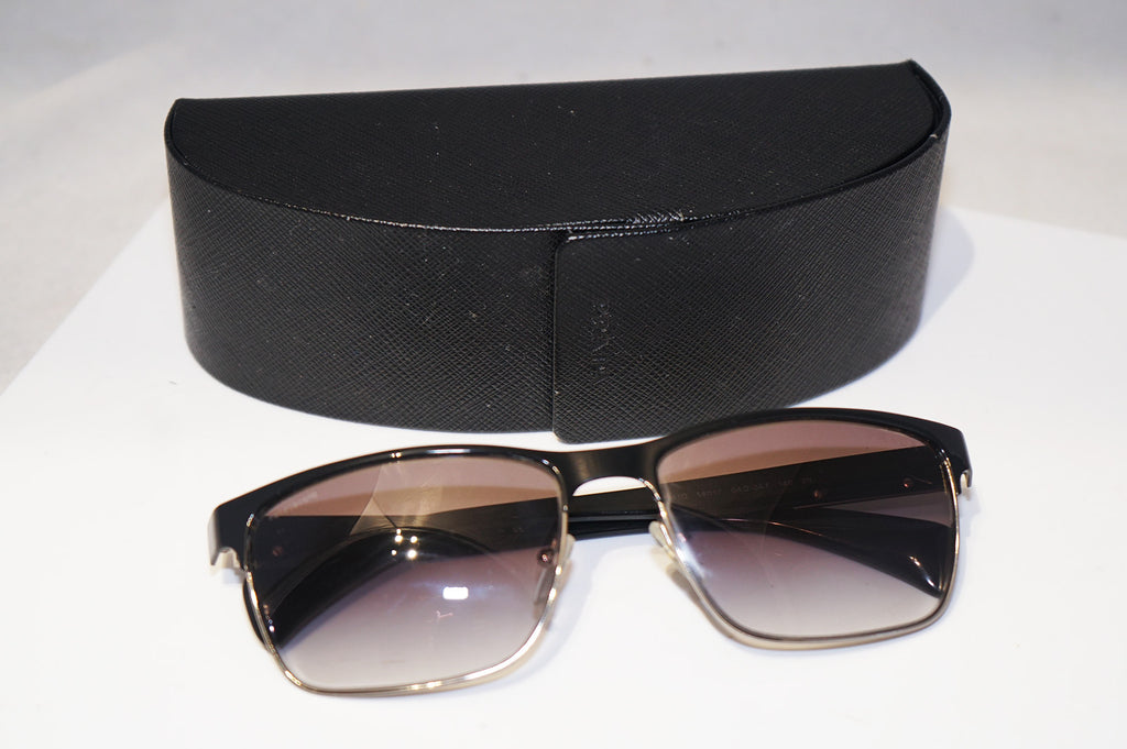 PRADA Mens Designer Sunglasses Black Rectangle SPR 51O GAQ-0A7 15351