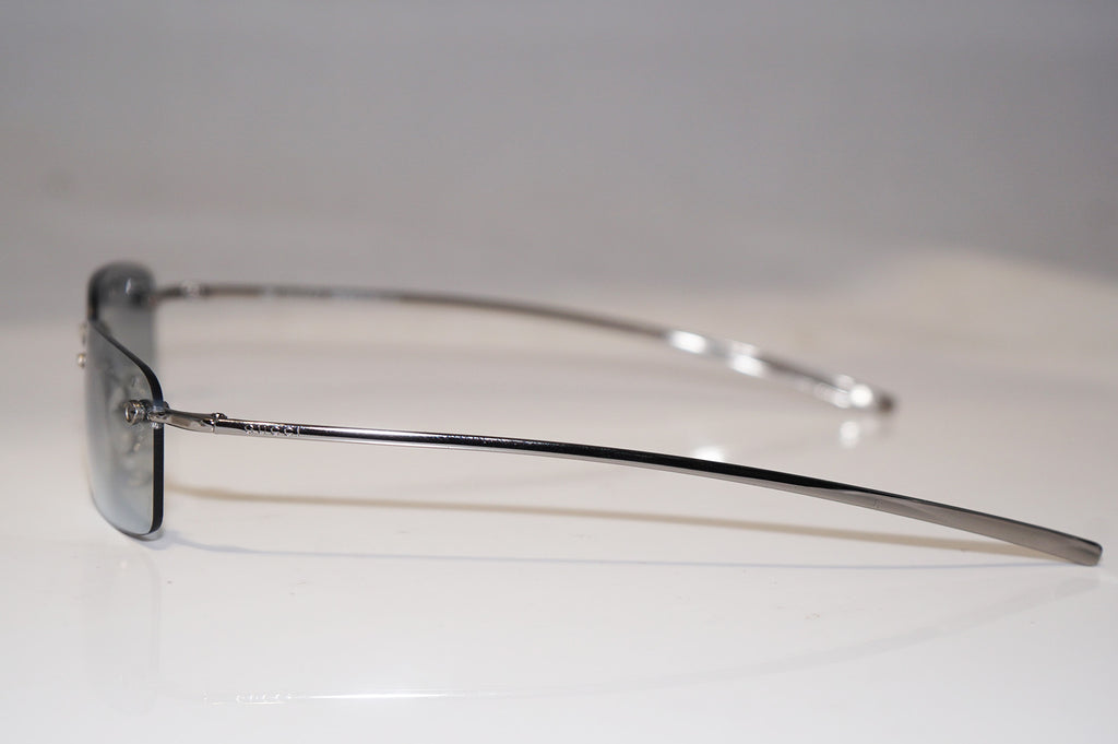 GUCCI 1990 Vintage Mens Designer Sunglasses Silver Rectangle GG 1715 6LB6R 15397