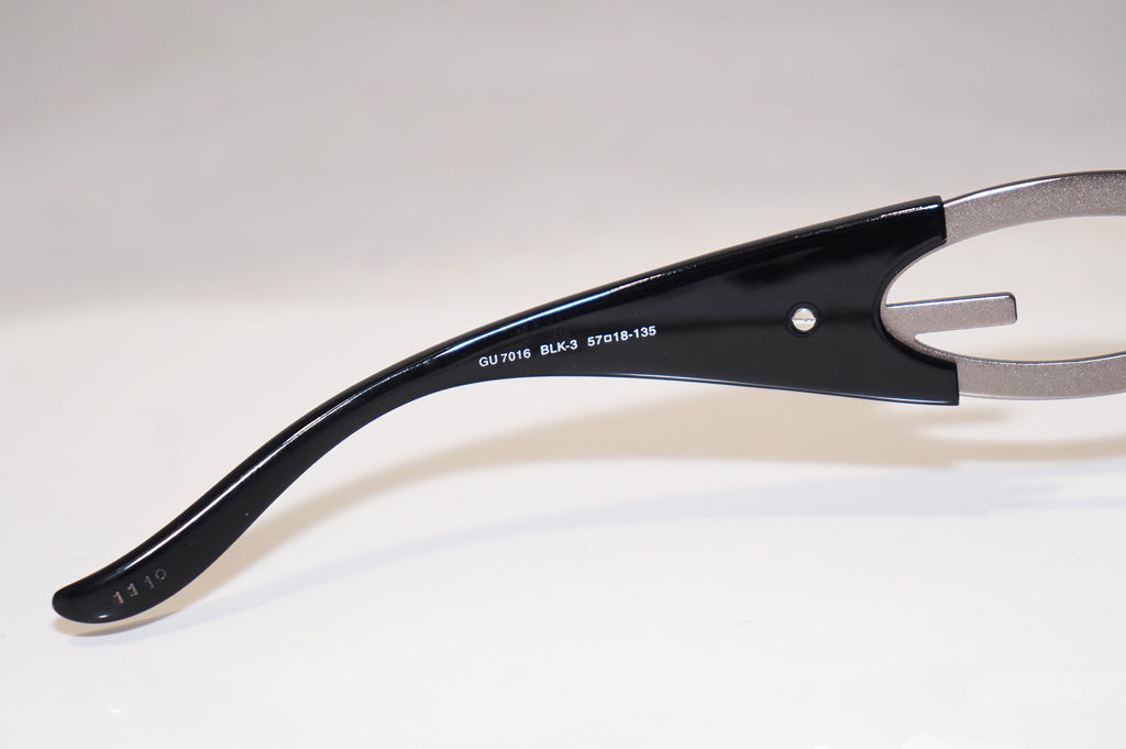 GUESS Womens Designer Sunglasses Black Oval GU 7016 BLK-3 15510