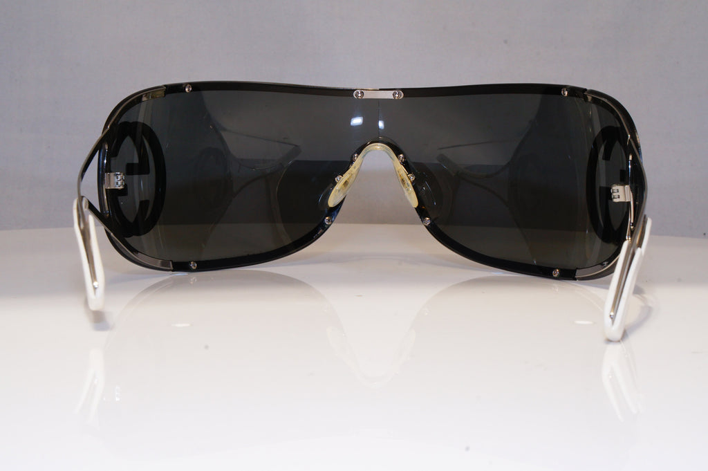 GUCCI Mens Womens Oversized Sunglasses Silver Shield SKI GG 2799 005WH 22192