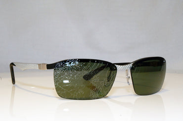 RAY-BAN Mens Polarized Designer Sunglasses Silver Rectangle RB 8312 125/9A 17724