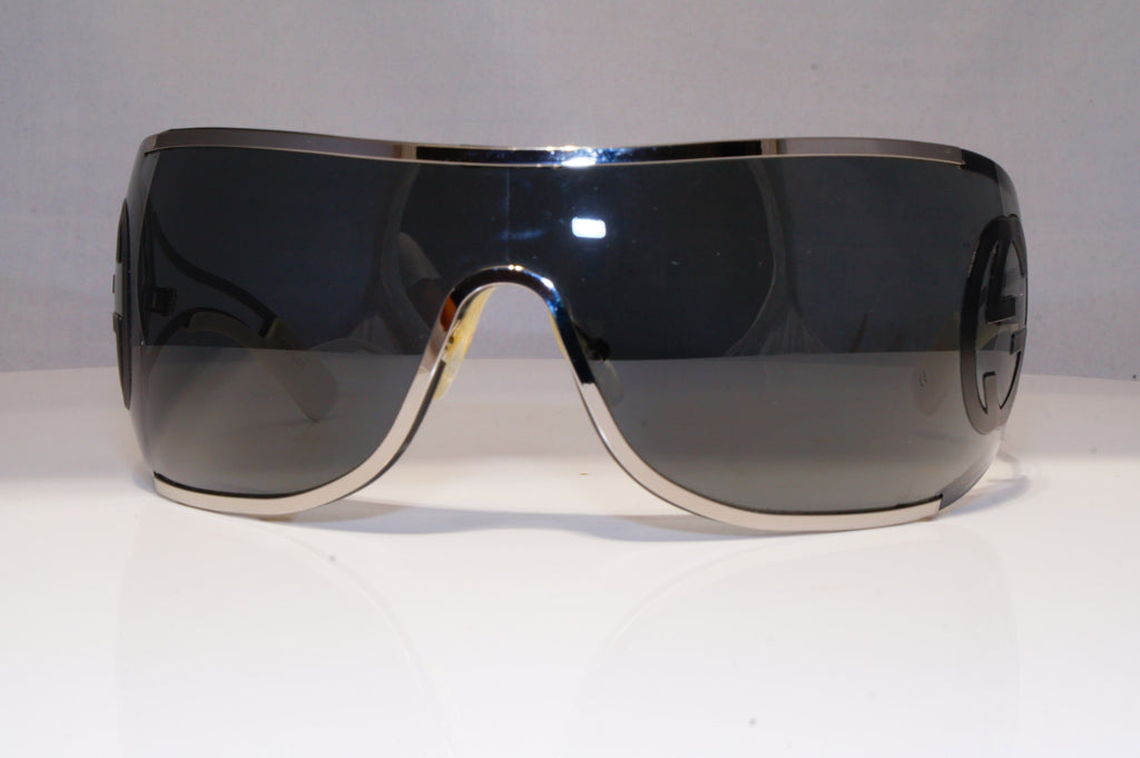 GUCCI Mens Womens Oversized Sunglasses Silver Shield SKI GG 2799 005WH 22192