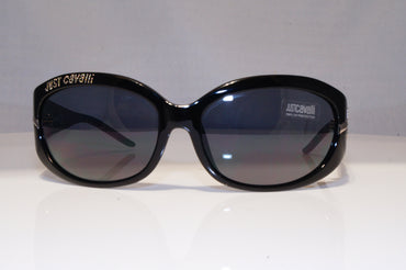 JUST CAVALLI Womens Diamante Designer Sunglasses Black Rectangle JC131 B5 22197