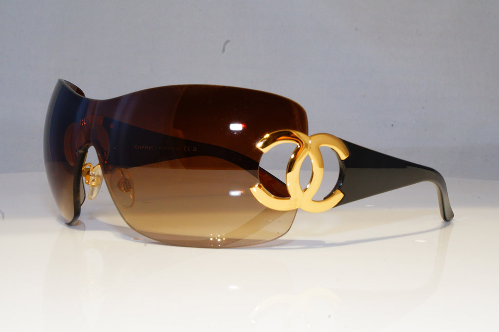 CHANEL Womens Boxed Designer Sunglasses Gold Shield ICONIC CC 4124 125/13 20587