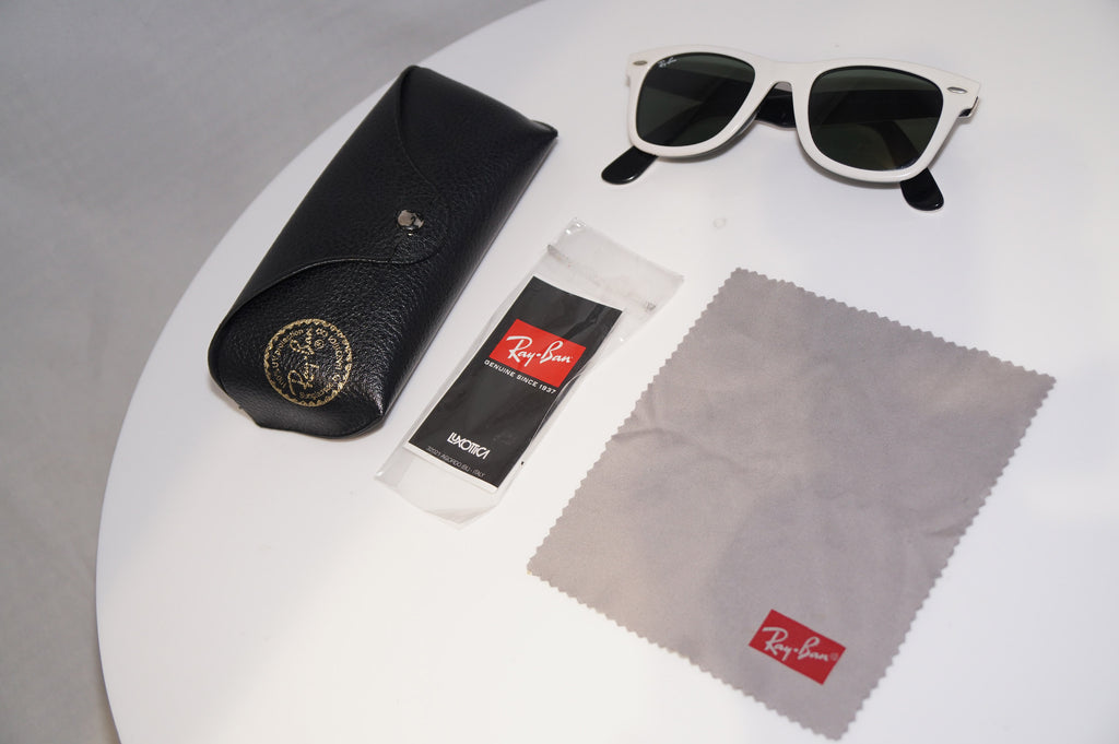 RAY-BAN Mens Womens Unisex Designer Sunglasses White Wayfarer RB 2140 956 18891
