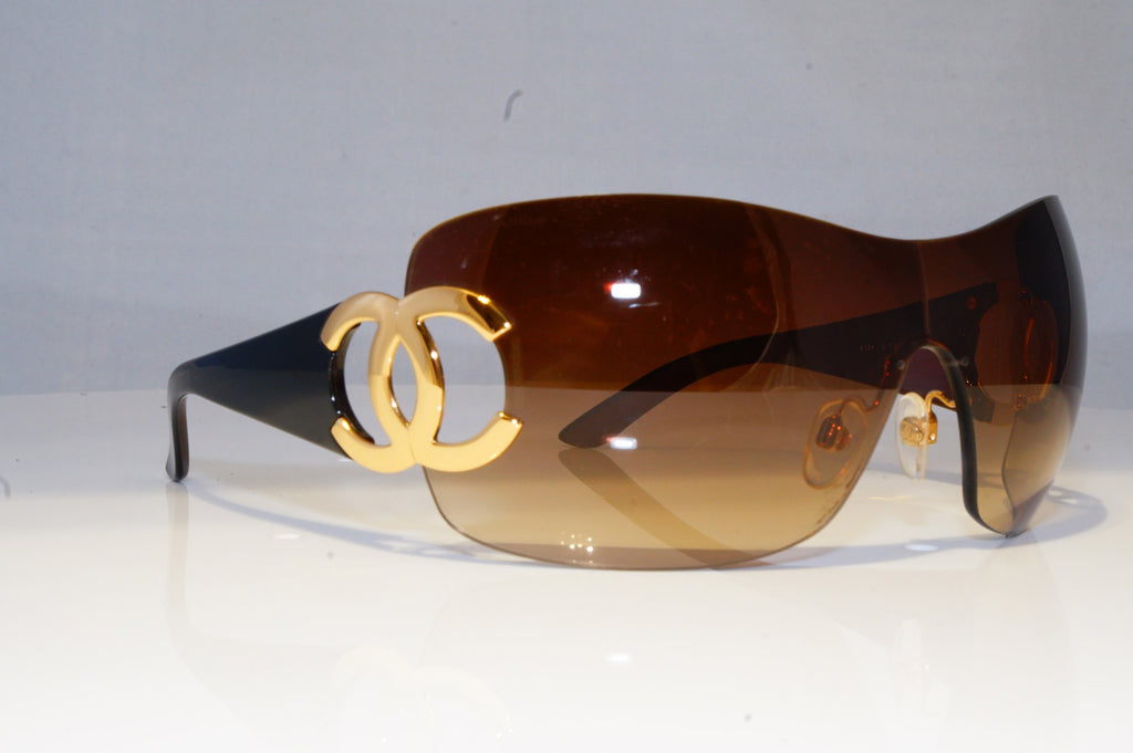 CHANEL Womens Boxed Designer Sunglasses Gold Shield ICONIC CC 4124 125/13 20587