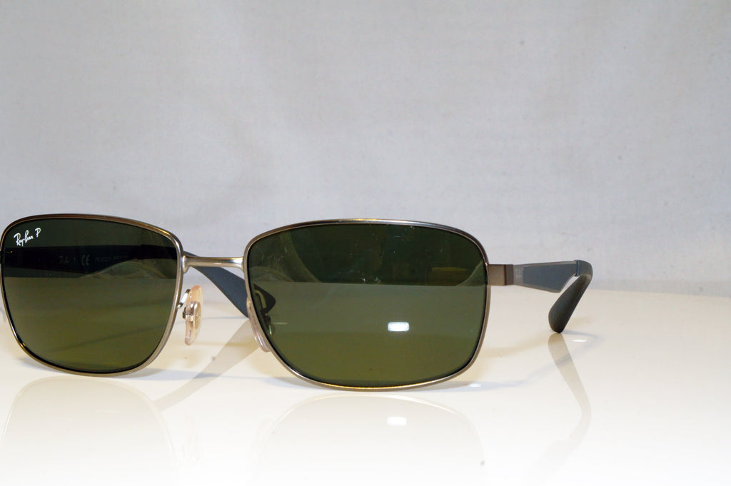 RAY-BAN Mens Polarized Designer Sunglasses Grey Rectangle RB 3529 029/9A 17749