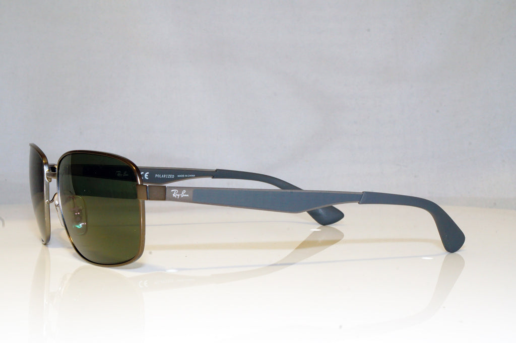 RAY-BAN Mens Polarized Designer Sunglasses Grey Rectangle RB 3529 029/9A 17749