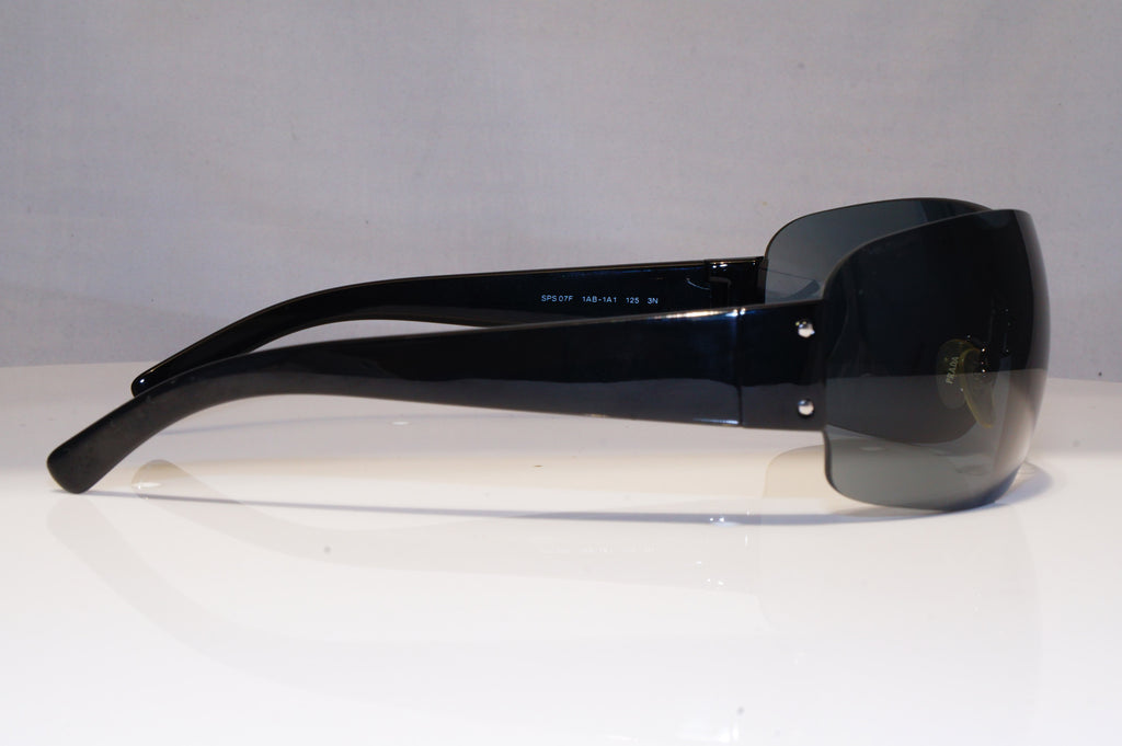 PRADA Mens Designer Sunglasses Black Shield SPS 07F 1AB-1A1 22179