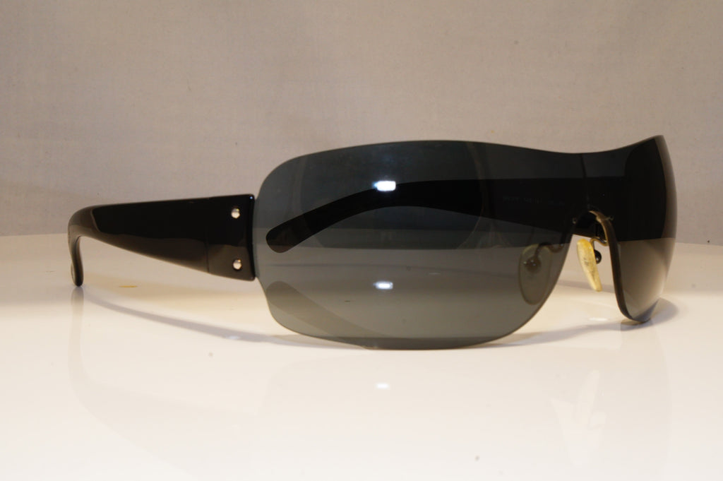PRADA Mens Designer Sunglasses Black Shield SPS 07F 1AB-1A1 22179