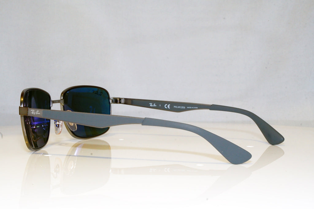 RAY-BAN Mens Polarized Designer Sunglasses Grey Rectangle RB 3529 029/9A 17749