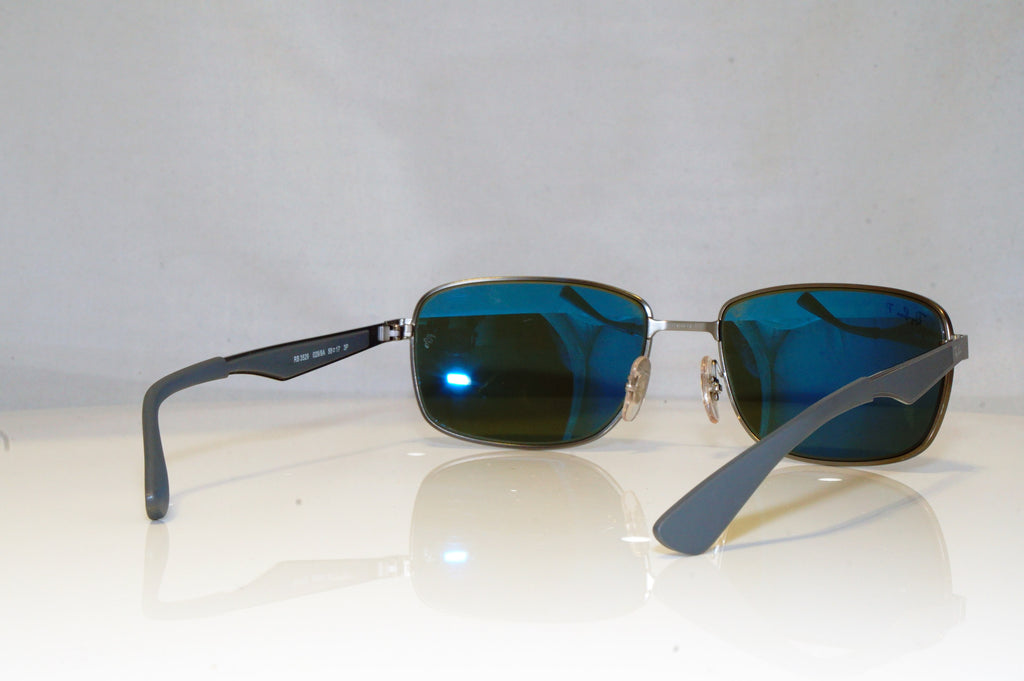RAY-BAN Mens Polarized Designer Sunglasses Grey Rectangle RB 3529 029/9A 17749