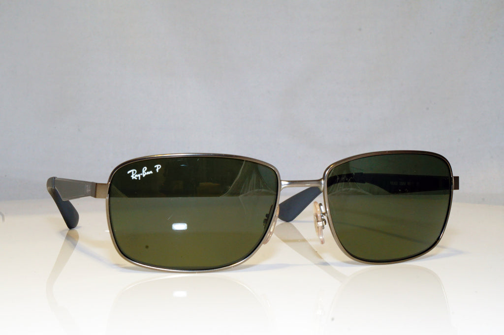 RAY-BAN Mens Polarized Designer Sunglasses Grey Rectangle RB 3529 029/9A 17749