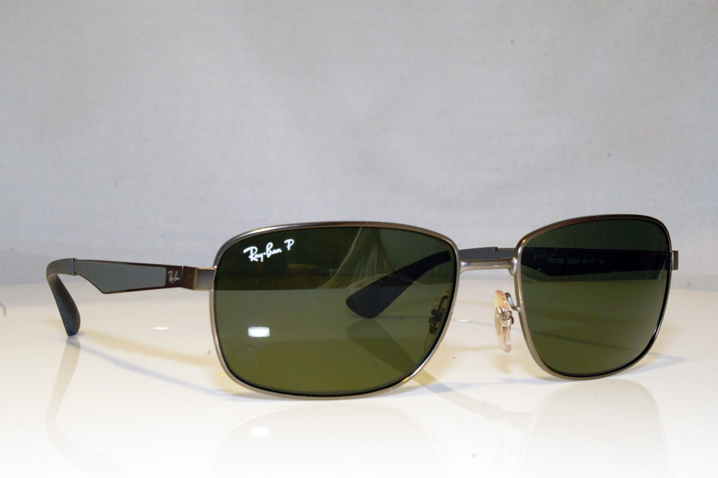 RAY-BAN Mens Polarized Designer Sunglasses Grey Rectangle RB 3529 029/9A 17749