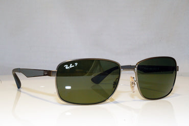 RAY-BAN Mens Polarized Designer Sunglasses Grey Rectangle RB 3529 029/9A 17749