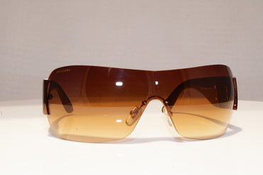 BVLGARI Womens Diamante Designer Sunglasses Brown Shield 8019-B 245/13 18875