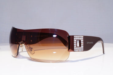 BVLGARI Womens Diamante Designer Sunglasses Brown Shield 8019-B 245/13 18875