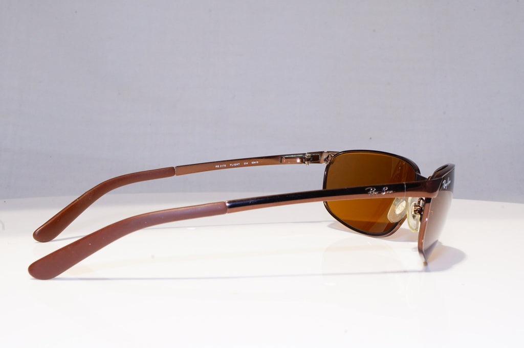 RAY-BAN Mens Vintage 1990 Designer Sunglasses Brown FLIGHT RB 3175 014 18890